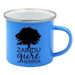 "ZAINDU GURE HERRIA" katilu metaliko urdina