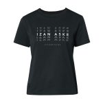 "IZAN ASKE" neskentzako kamiseta beltza
